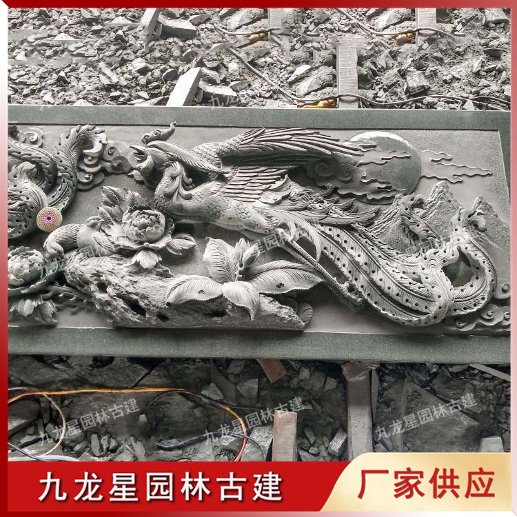 花開富貴浮雕圖片