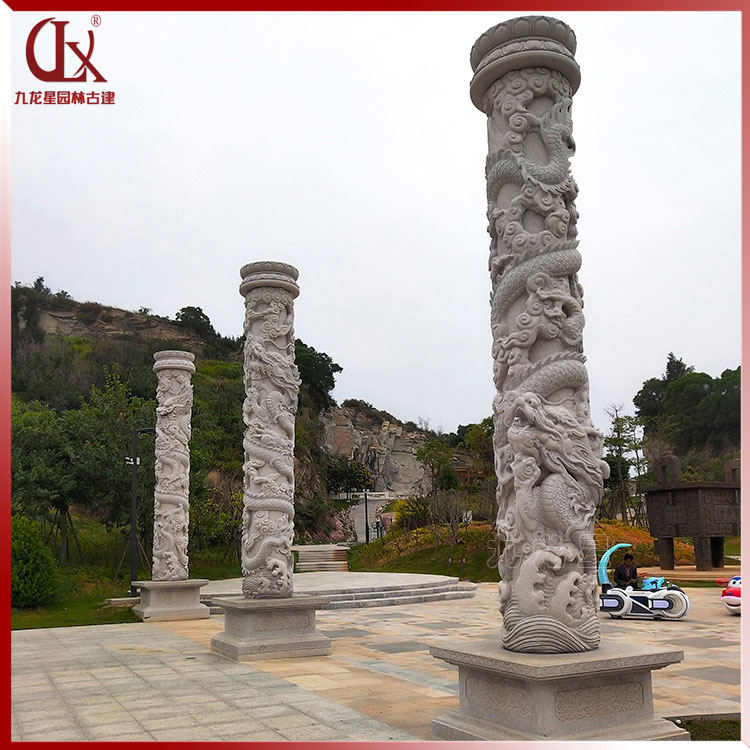 廣場(chǎng)石雕龍柱圖片